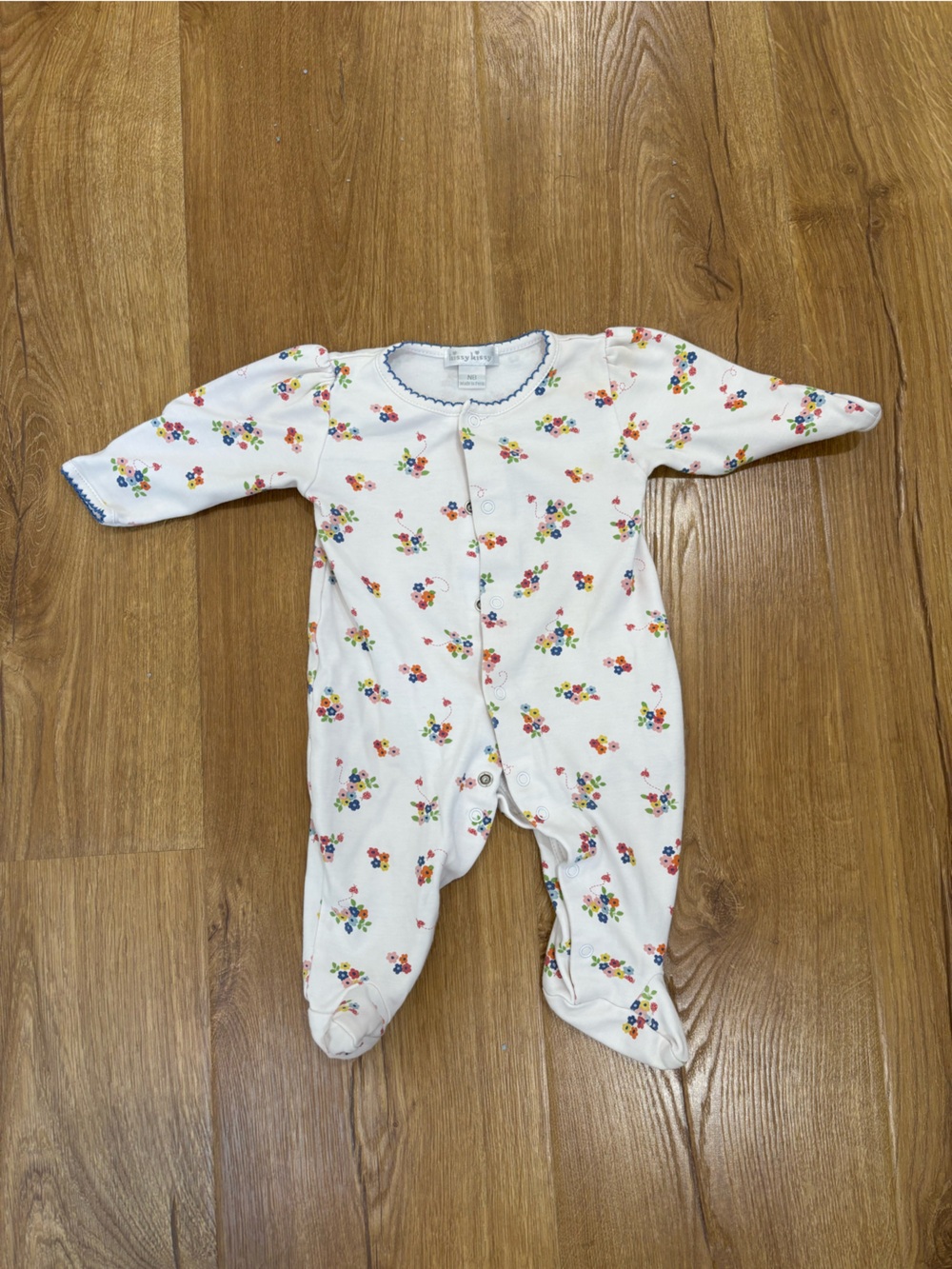 Kissy Kissy Floral Pima Cotton Snap Onesie
